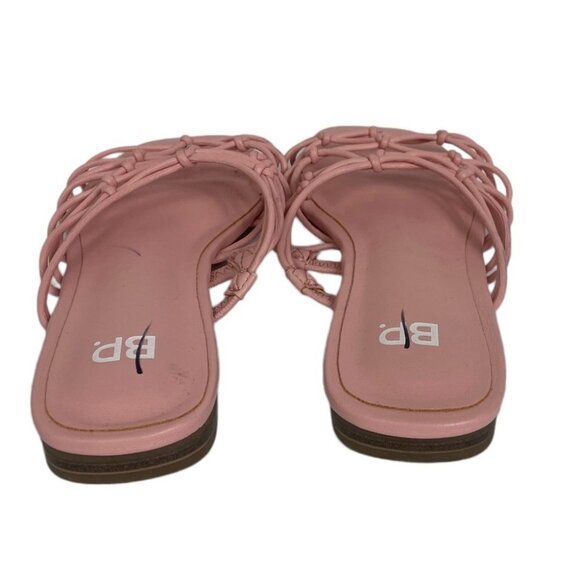 Nordstrom BP Pink Strappy Slides Sandals Size 5.5 Knotted Straps Piper Strappy - Picture 5 of 11